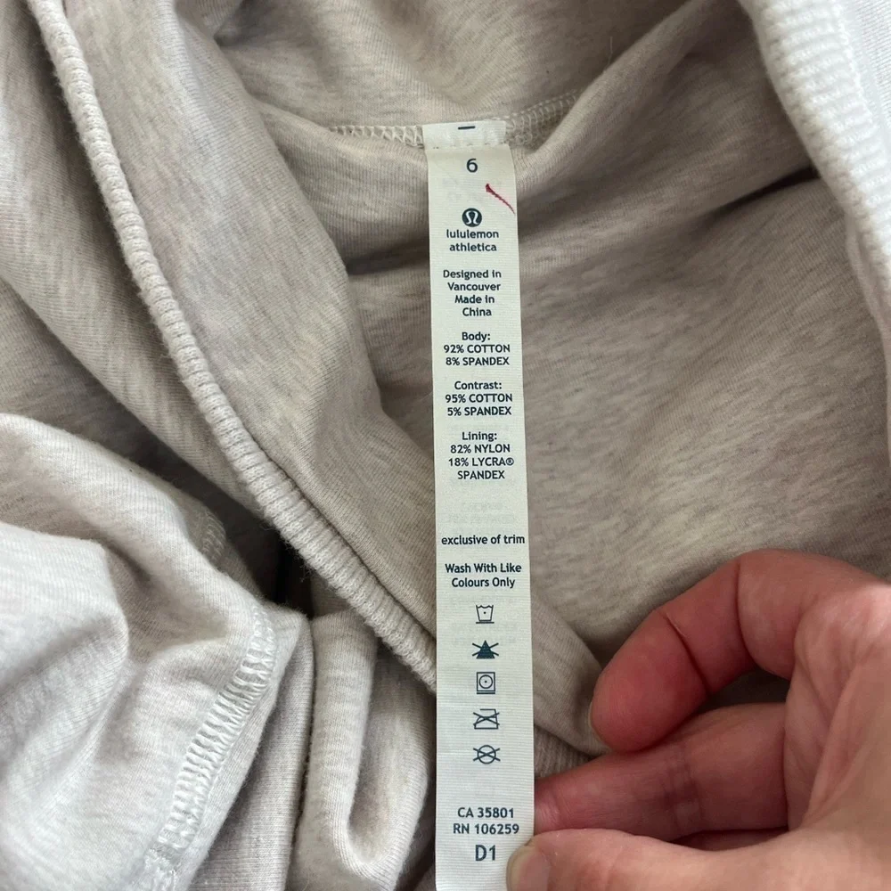 Lululemon Run Rest Day Pullover Size 6 Beige Cowl Neck